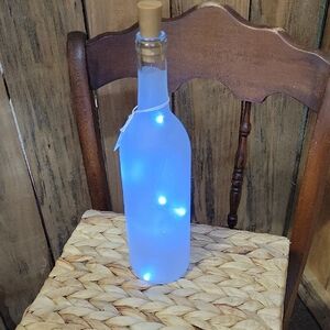 Frosted White LED Wine Bottle Decor